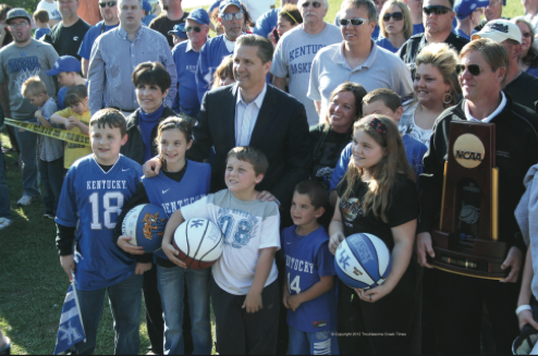 Coach Cal was surrounded by fans in Hazard last week.(Photo by Jordan T. Hall)